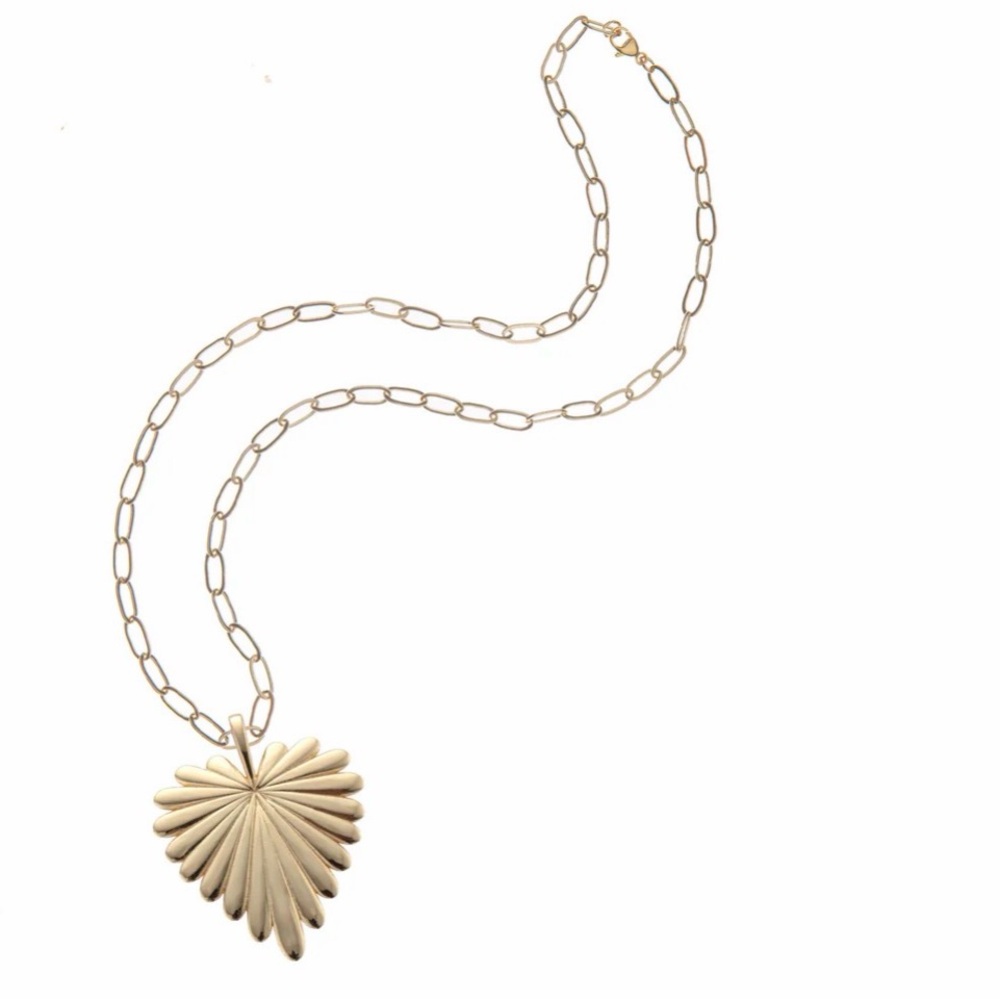 Jane Win LOVE Full-Heart Pendant with 18” Drawn Link Chain